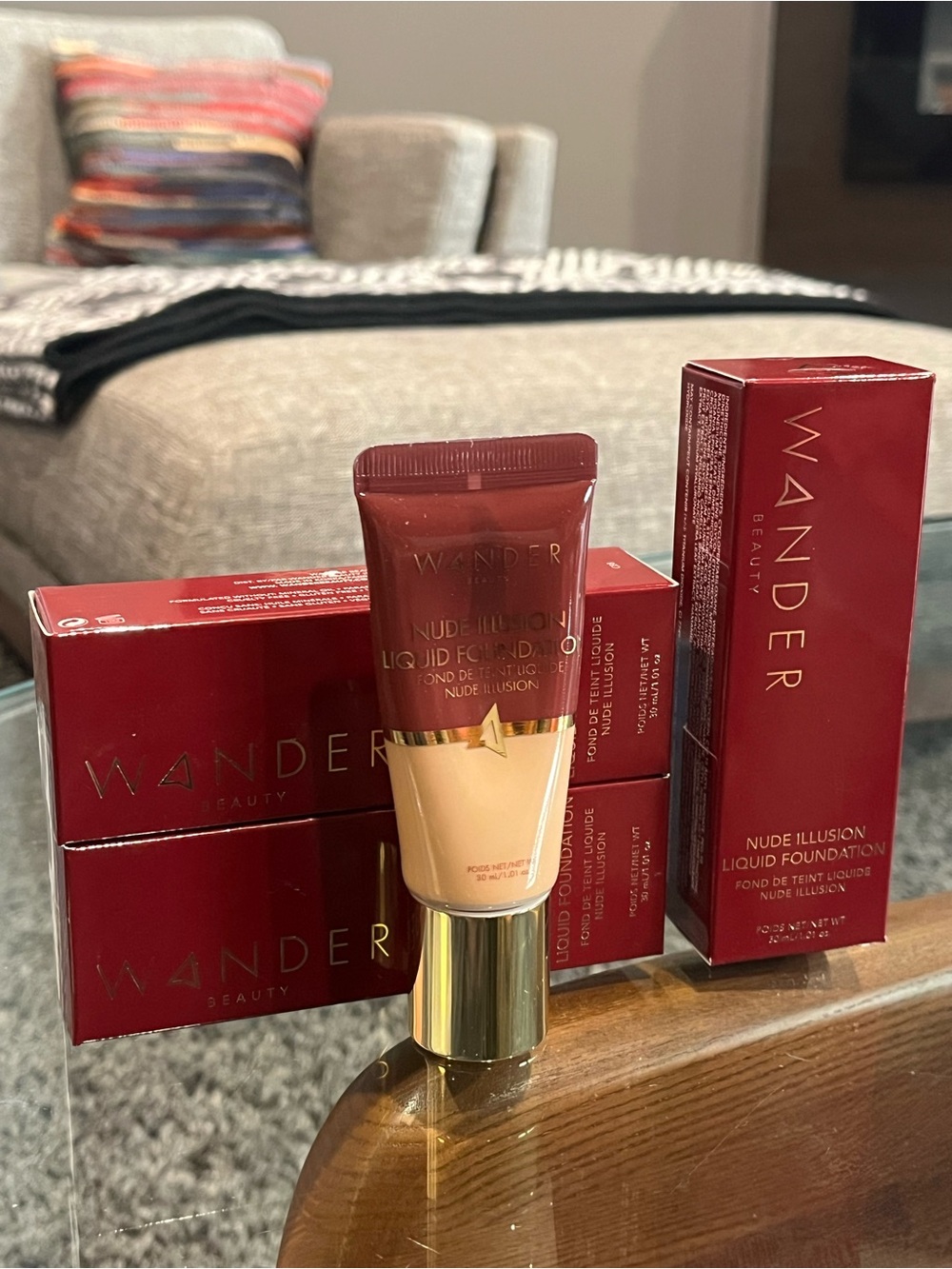 One Wander Beauty Nude Illusion Liquid Foundation - Tan